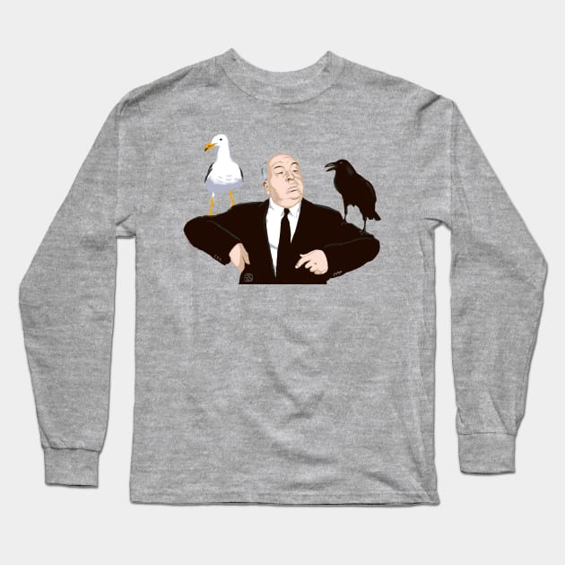 Hitch from The Birds Long Sleeve T-Shirt by Chill Studio